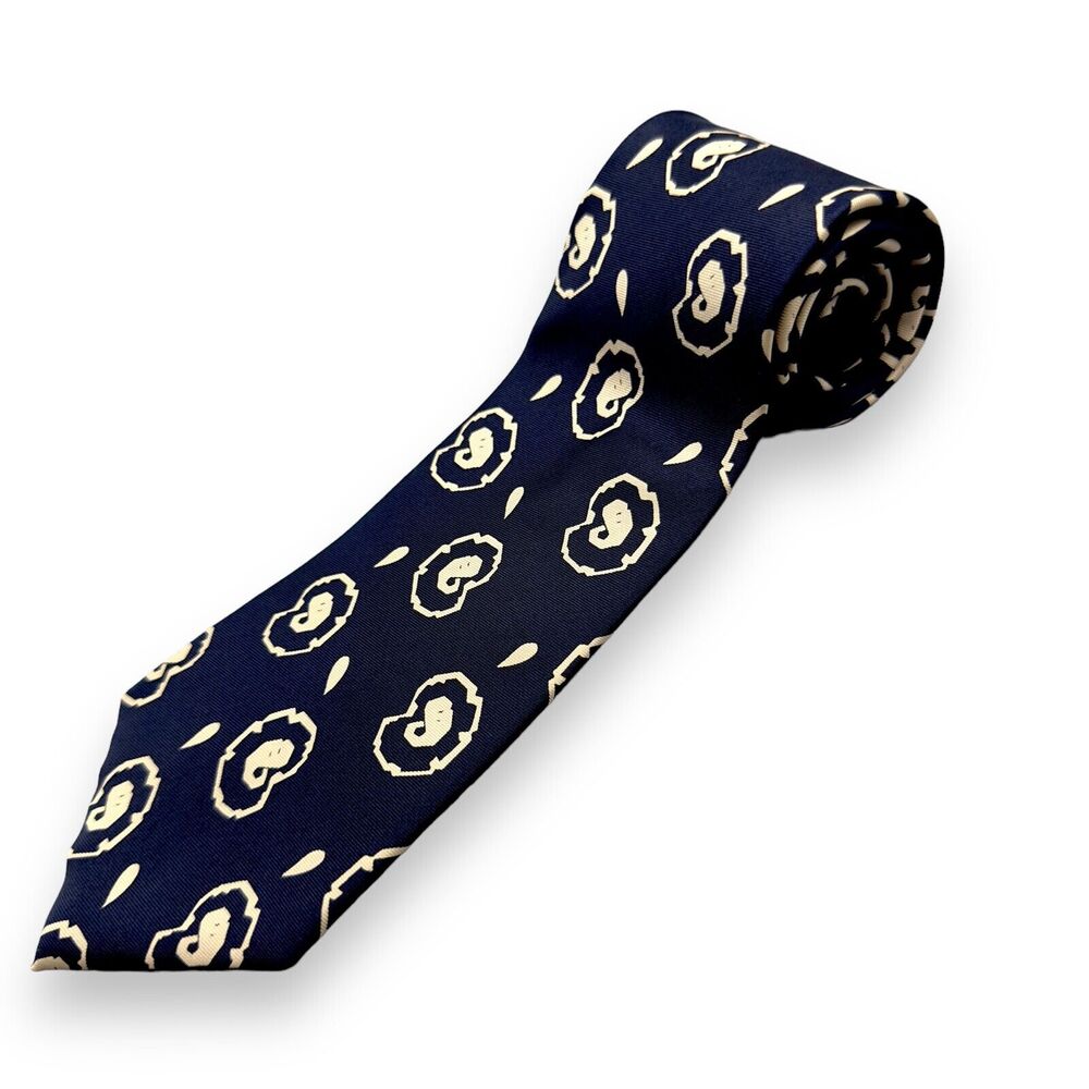 Perry Ellis Mens Silk Dress Tie Made in USA Vintage Geometric Pattern‎ 56" 3.75"